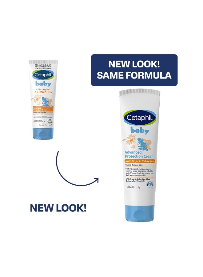 Cetaphil Baby Cream, Face & Body Moisturizing Cream | Advance Protection | Gentle & Soft with Organic Calendula 85gm - Image 4
